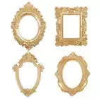 4 Pcs Vintage Picture Frame Antique Photo Frame Wall Hanging Photo Frame3849