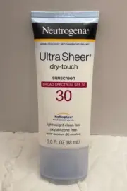 Neutrogena Ultra Sheer Dry-Touch SPF 30 Sunscreen Lotion 3 fl. Oz Exp 7/2026