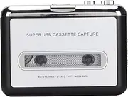 Portable Cassette Players, Retro Cassettes Tape to MP3 Converter with 3.5mm Headphones Jack and Headphones, Stereo USB Cassette Player for Laptop PC