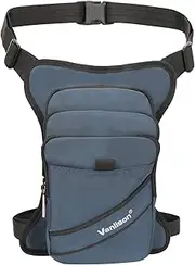 [Vanlison] Polyester Leg Bag Thigh Pack Purse Tactical Fanny Leg Pouch Bag Motrocycle Bag Waterproof Blue