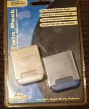 Sony PlayStation 1 PS1 Memory Cards (2) Pelican Acc. New Old Stock Factory Seal