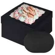 36pcs 12x12x8 Inches Cake Boxes with Window 18-Packs Black Cake Boxes 12 Inch...