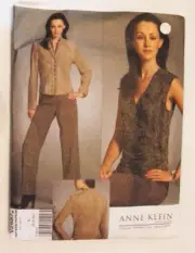 Vintage Vogue Pattern #V2987 Sz 6-10, Anne Klein Jacket, Top & Pants UNCUT