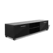 vidaXL TV Cabinet High-Gloss Black Living Room TV Stand Unit Shelf Furniture