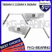 LH+RH Aluminium Under Tray Underbody Tool Box Mud Guards 780mm x 210mm x 360mm