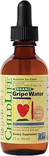 CHILDLIFE ESSENTIALS Organic Gripe Water for Babies & Newborns - Soothes Occasional Stomach Discomfort Associated with Colic, Teething, & Hiccups in Children, Gluten-Free - 2 Fl Oz (Pack of 1)