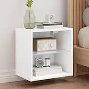 LED Cabinets for Bedroom - White Wall Mounted Stands with Storage, Shelf, TV Stand, Entertainment Center & Table