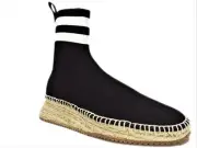 Alexander Wang Women's Dylan Espadrille Bootie Black/White Size US 5.5/EU 35.5