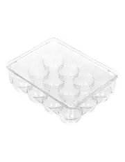[BOXSWEDEN] Crystal 12 Eggs Plastic Storage Rack Container/Holder Fridge Case