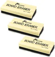 3 Pack Premium Wool Felt Chalkboard Eraser – Dustless, Kid-Friendly, for Whitebo