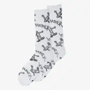Thrasher Skateboard Socks Gonz Logo White