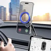 Tesla Phone Mount, for MagSafe Car Mount, Universal Strongest Magnet Power Magnetic Car Phone Holder for Tesla 3/Y Accessories Screen Compatible with All iPhone, Android Phones & All Smartphones