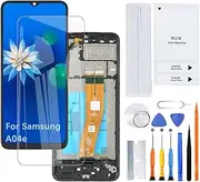 H&LYCYJ Display Screen for Samsung Galaxy A04e A042F A042F/DS A042M A042M/DS LCD Screen Replacement Assembly Kit with Frame