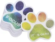 DOITOOL 10 Sheets Anxiety Sensory Stickers Textured Dog Paw Design for Adults for Calming Senses School and Office for Enhanced Tactile Stimulation