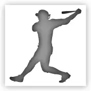 Baseball Player #1 Stencil - Choose a Size - Laser-Cut Reusable Plastic