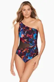 Miraclesuit WINE RED Solstice Gem One-Piece Swimsuit, US 8