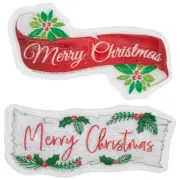 Merry Christmas Assortment Cake Top (2 Pieces) Winter themed Cake Decor