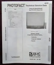Sams Photofact 4830 Service Manual for Philips Magnavox TP2797B101 Chassis 27G7