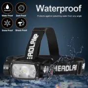 Waterproof LED Headlamp USB Rechargeable Headlight Torch Flashlight 3 modes
