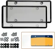 Anti Speed Red Light Toll Camera Stopper Plate Frames, Clear Reflective License Q7u2 Pho Protective Cover (E)
