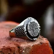 Men Stainless Steel Tree of Life Cool Style Vintage Biker Titanium Ring Fashion