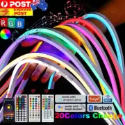 1-20M Wifi Smart Bluetooth RGB LED Neon Flex Strip Lights Phone Control Outdoor