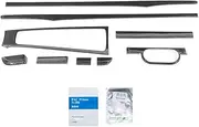 XTevu Interior Trim Kit, Carbon Fiber Cover Set Compatible with Porsche Cayman 2014-2018, Dashboard Panel Overlay Kit