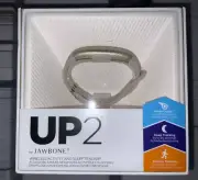 Jawbone UP2 Sleep & Activity Fitness Tracker Bluetooth Wristband Silver NEW