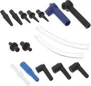 ASAKKURA 16pcs Brake Oil Connector Kit Brake Fluid Line Adapters Brake Fluid Connectors Brake Fluid Changer Parts Vacuum Break Adapter Reverse Brake Bleeder Kit Brake Flush Kit