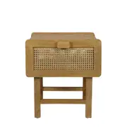 [Florabelle Living] Zoe Bedside Table Natural with Rattan