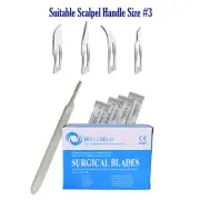 20 Sterile Surgical Blades with FREE #3 Scalpel/BP Handle Medical Dental