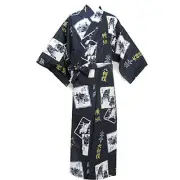 Men's Yukata Robe Japanese Summer Kimono - SUMO Wrestler Navy