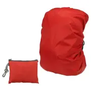80L Backpack Rain Cover with Drawstring Bag, Oxford Cloth, XXL, Red