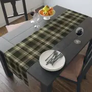 Table Runner (Cotton, Poly) - Green Pattern