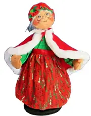 Annalee 2017 Christmas Festive Mrs Santa Clause Doll Figure 13 in New Tags