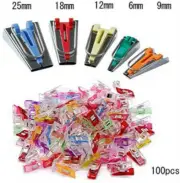 Bias Tape Maker Set Fabric Bias Binding Maker with 100pcs Colorful Sewing Clips