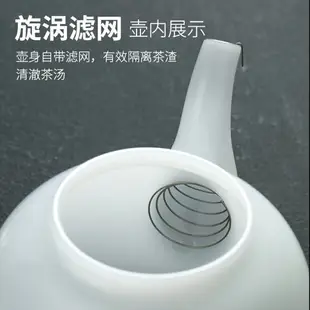 琉璃茶壺白玉瓷家用耐高溫玻璃功夫茶具西施茶壺泡茶器帶過濾單壺