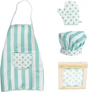 WoodenEdu Kids Apron and Chef Hat Set