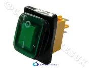 UNIVERSAL GREEN ILLUMINATED COVERED WATERPROOF ROCKER SWITCH 30x22mm ON OFF