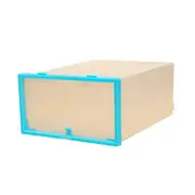 Multifunction Plastic Transparent Shoe Storage Box DIY Organizer Stackable Drawer Case BLUE COLOR