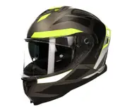 Vito Presto, full face helmet , color: Matt Grey/Black/Neon-Yellow , size: M