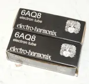 Pair Electro Harmonix 6AQ8 tubes - NEW - circa 2010 production.