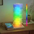 Modern Table Lamp, LED Bedside lamp with Wireless Charging, RGB Touch Control