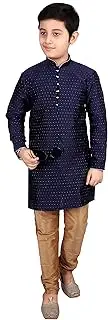 [Pro-Ethic Style Developer] Kid's Indian Clothing Traditional Wear Silk Kurta Sets for Boys | Pack Of 1 (S-129)
