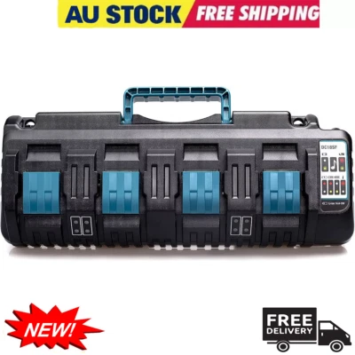 DC18SF 4-Port Battery Charger For Makita Lithium BL1830 BL1840 BL1860 14.4V-18V