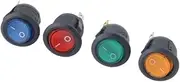 UMCNVV 1PCS 12V LED Rocker Switch 20A 12V Light Switch Power Switch Car Button Lights ON/Off 3pin Round Rocker Switch Dash Boat(Blue,12V)