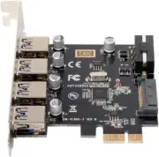U3-038 4 Ports PCI-E to USB 3.0 HUB PCI Express Expansion Card Adapter 5Gbps for