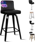 Bar Stools 2Pcs Swivel Counter Barstools in 65Cm Seat Height Kitchen Dining Chai