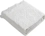 5.91x5.91ft Picnic Blanket, Cotton Polyester Blend Tassel Mat for Outdoor, Park, Party, Camping, BBQ
