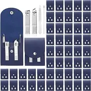 Geosar 50 Set Travel Manicure Kit Nail Clippers Pedicure Professional Nail Care Tools Stainless Steel Grooming Set with Portable Travel Case Gifts for Mother Father(Navy Blue)
